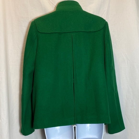 Tommy Hilfiger Wool-blend Stylish Pea Coat in Vibrant Kelly Green - women-M - Picture 4 of 15